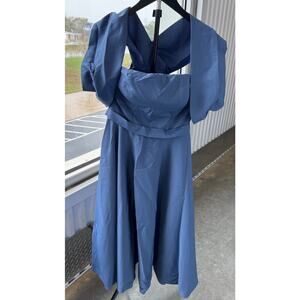 Missacc NWT Blue Sleeveless Wrap Formal Dress 6